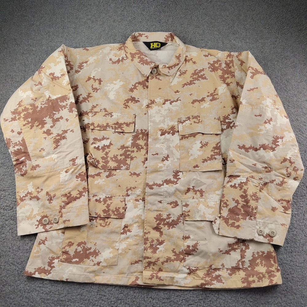 HQ Issue Military Jacket Mens XL Desert Digital Camo Tactical Field EUC